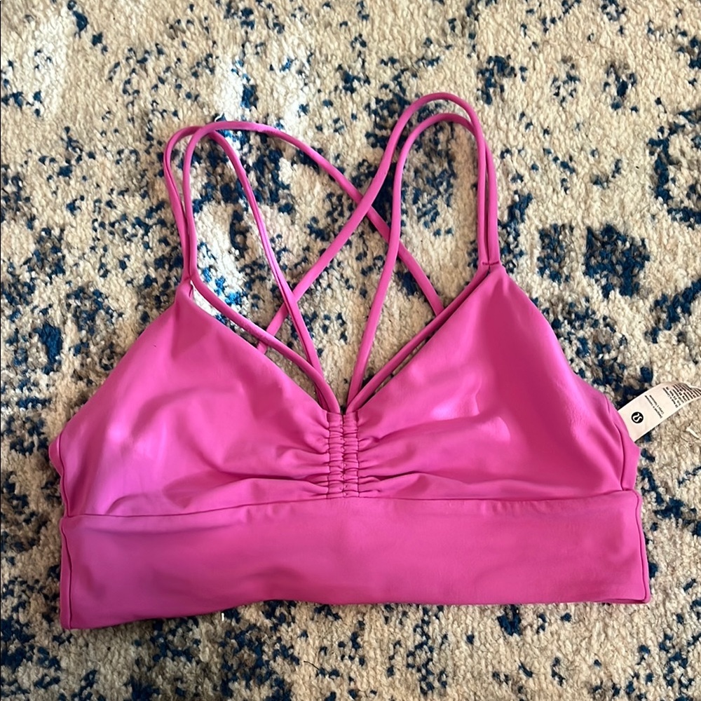 Lululemon like a cloud pink longline bra (light support)